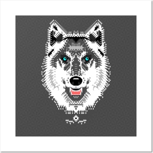 Geometric Wolf Posters and Art